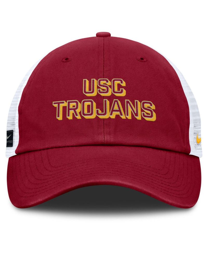 Men's Cardinal USC Trojans 2025 Gameday On-Field Club Adjustable Trucker Hat