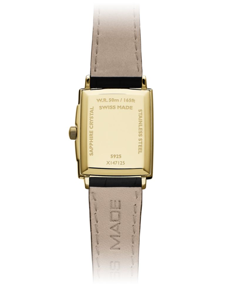 Women's Swiss Toccata Black Calf Leather Strap Watch 22.6x28.1mm