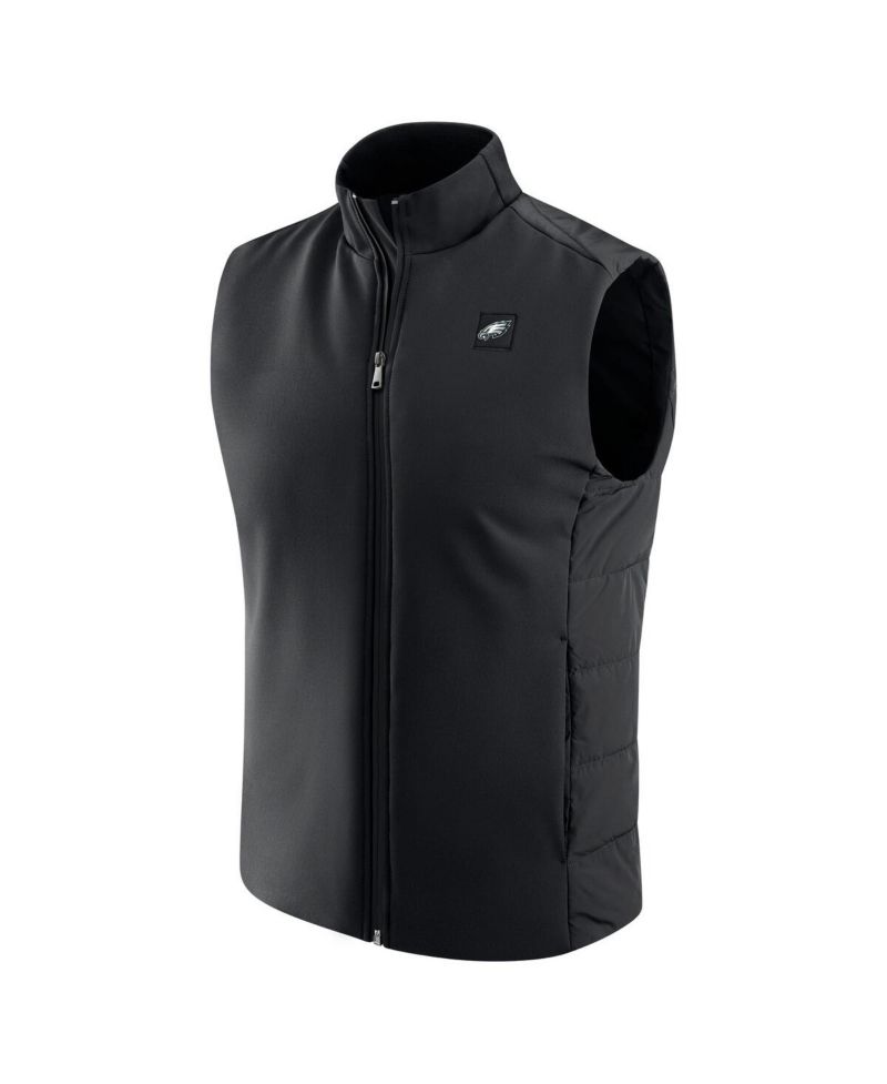 Men's Black Philadelphia Eagles Front Office Full-Zip Vest