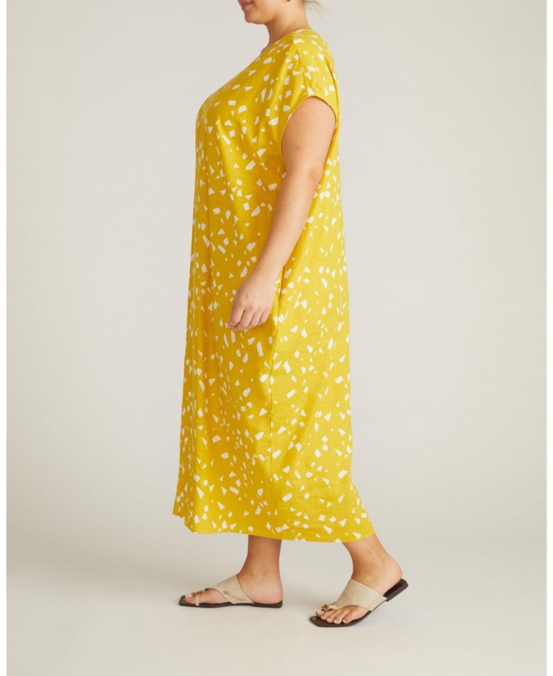 Plus Size Cabana Linen Kaftan