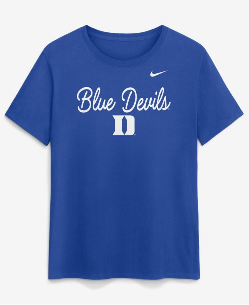 Women's Royal Duke Blue Devils Script Mantra Logo T-Shirt