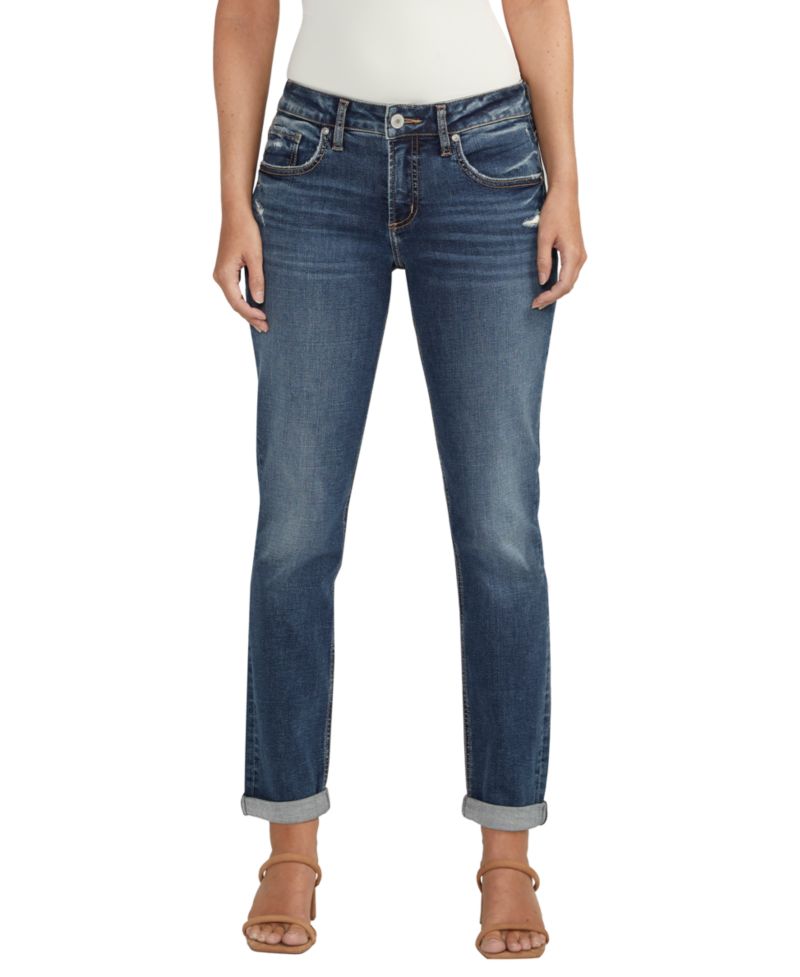 Women's Boyfriend Mid Rise Slim Leg Jeans
