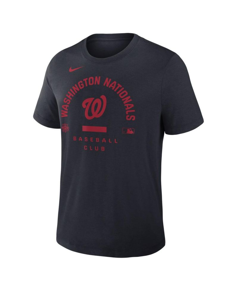 Men's Navy Washington Nationals Authentic Collection Early Work Tri-Blend Dri-FIT T-Shirt