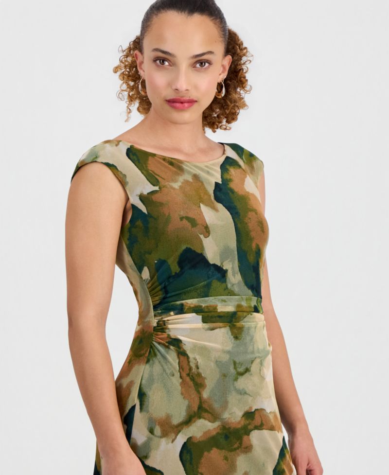 Women's Mesh Cap-Sleeve Dress