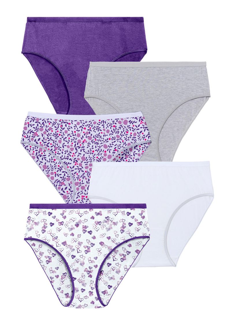 Women's Hi-Cut Cotton Brief 5-Pack