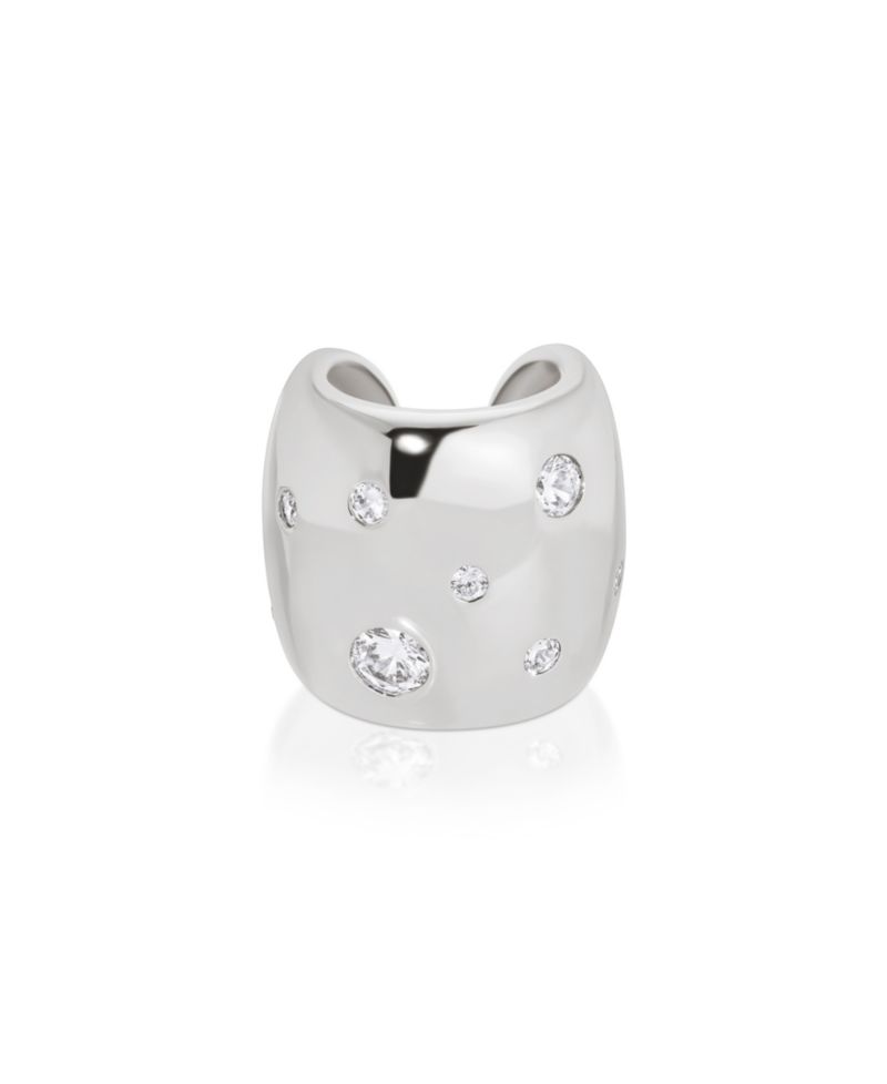 Scattered Crystal Chunky Cuff Earrings
