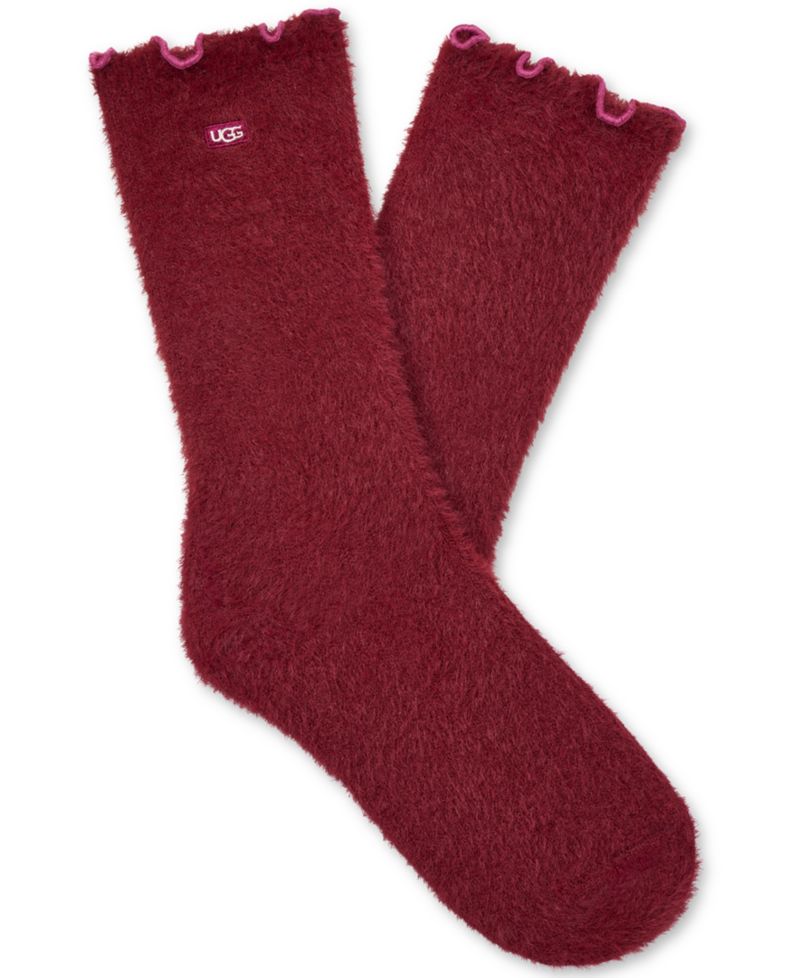 Women's Fuzzy Crew Socks, 3-Pair