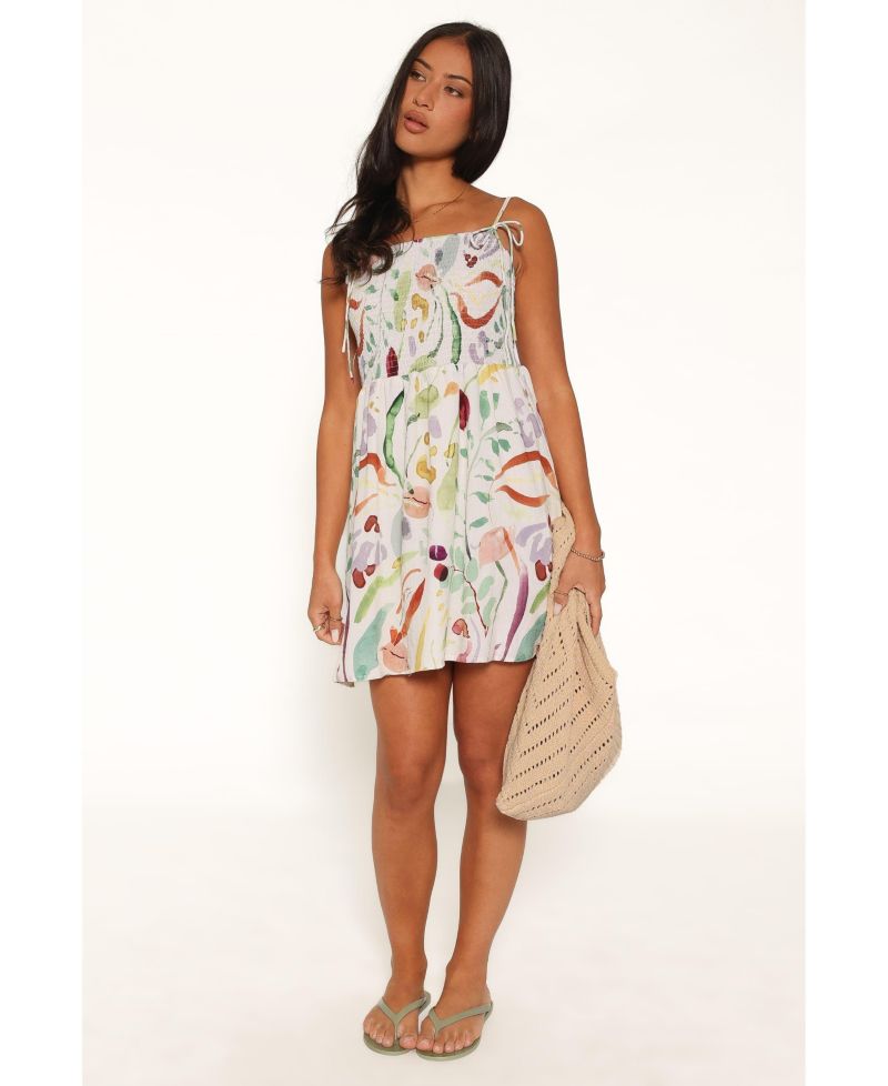 Women's Gresha Square-Neck Smocked Sleeveless Mini Dress
