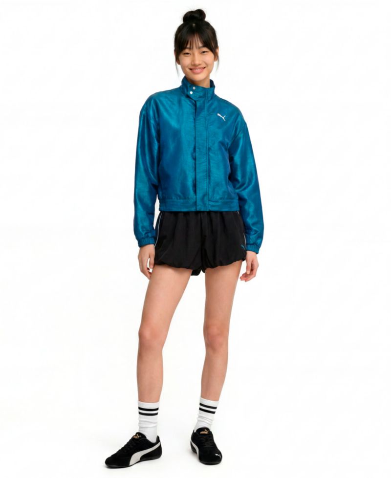 Women's Pearlized Water-Resistant Woven Long-Sleeve Jacket