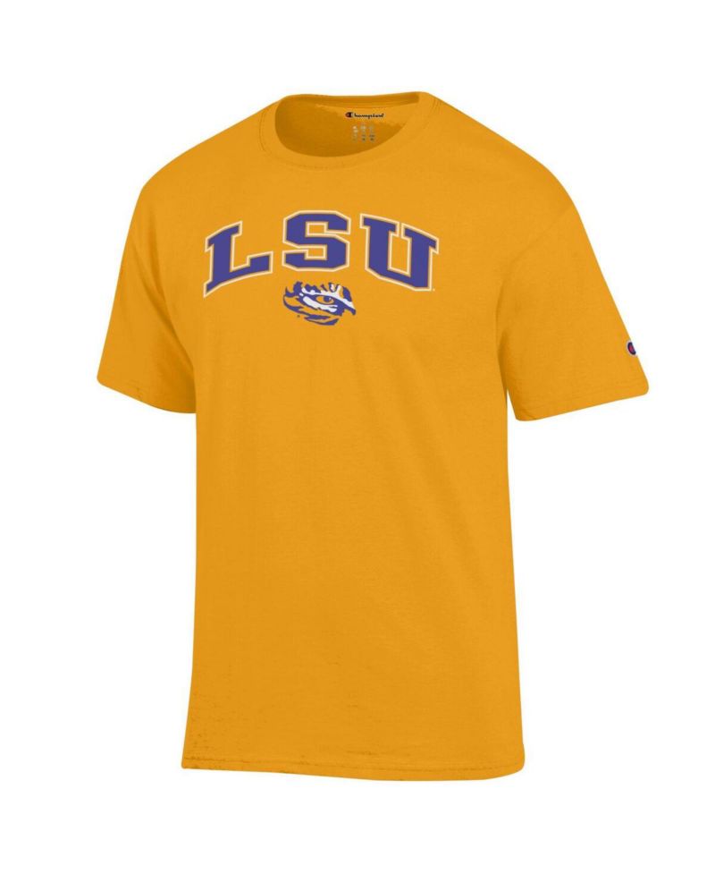 Men's Gold LSU Tigers Arch Over Logo T-Shirt
