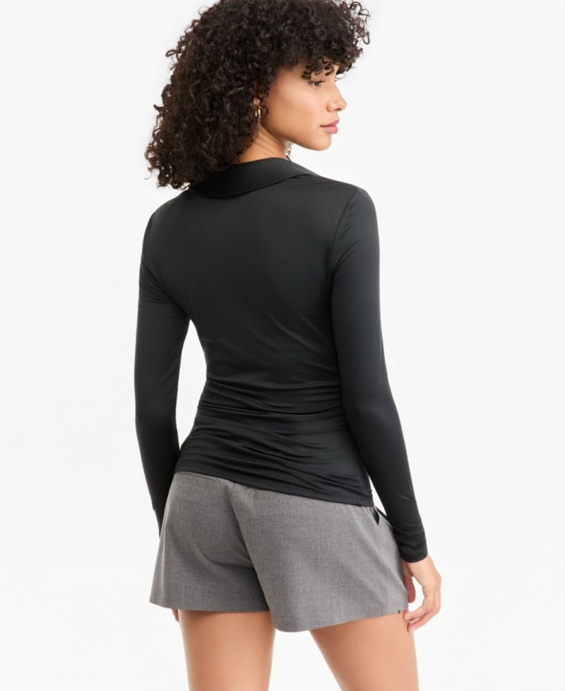 Women's Cowl-Neck Long-Sleeve Top