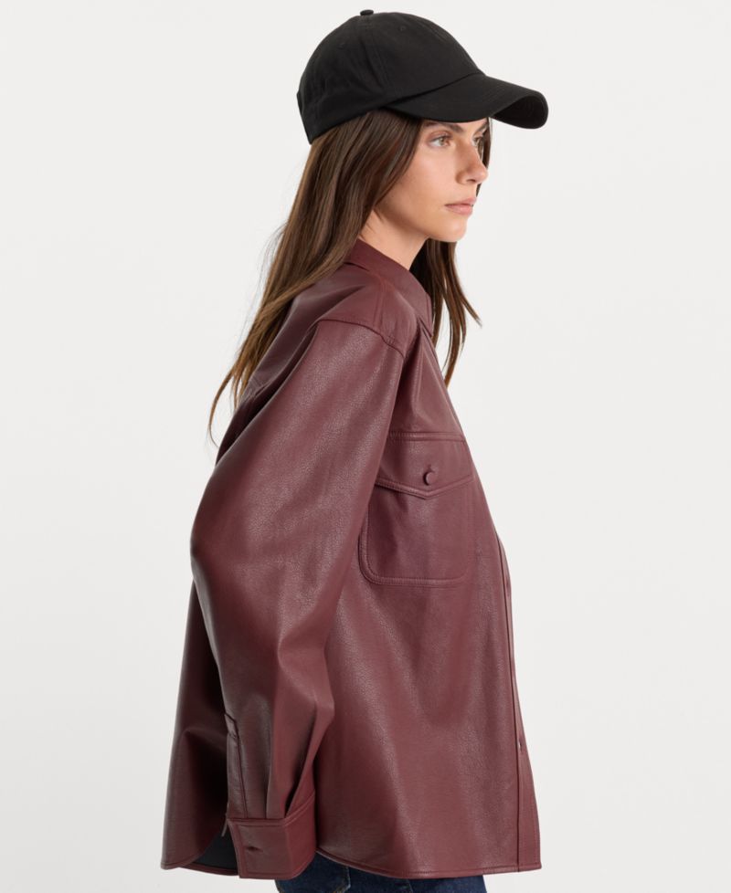 Women's Better Than Leather Long-Sleeve Collared Button Down Shirt