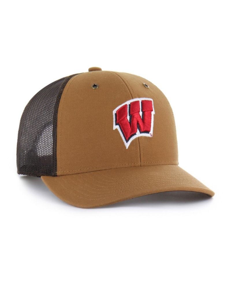 Carhartt x '47 Men's and Women's Brown Wisconsin Badgers Trucker Adjustable Hat