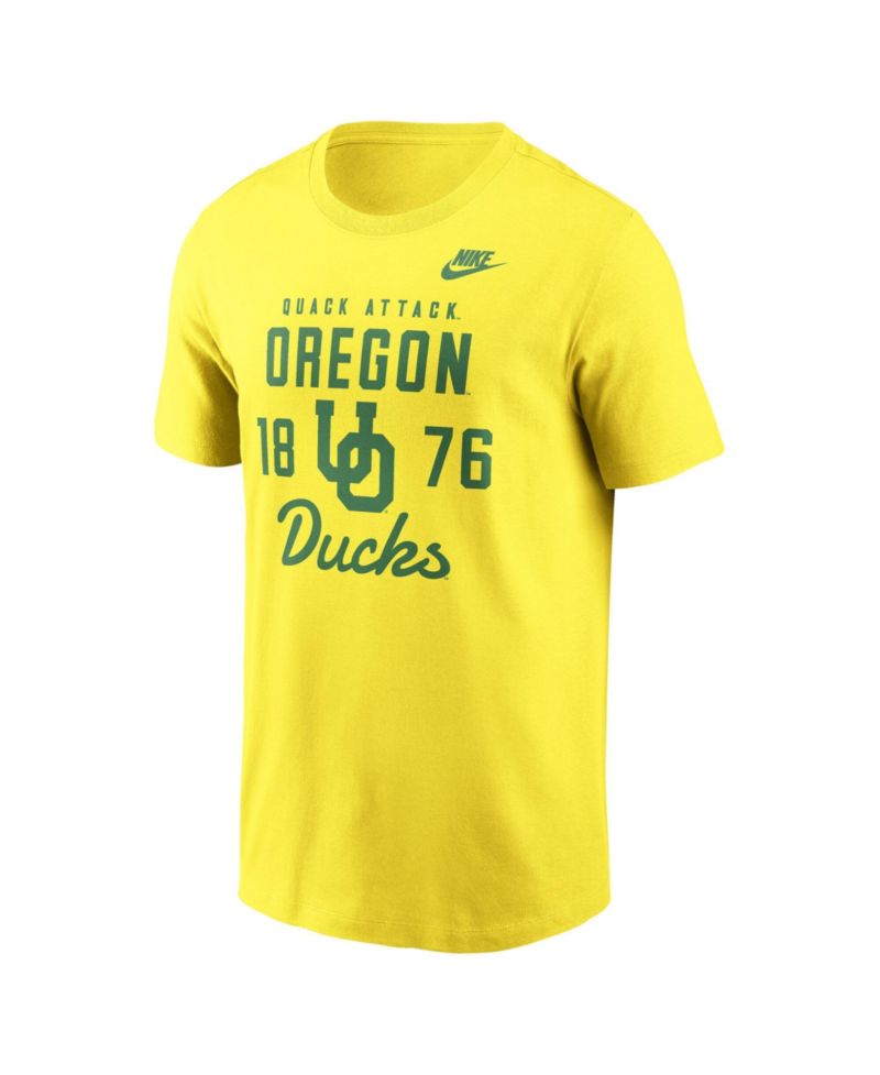 Men's Yellow Oregon Ducks Legacy Stacked Established T-Shirt