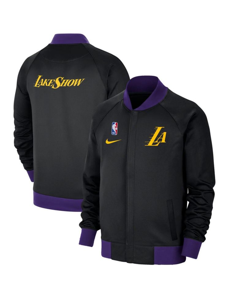 Men's Black Los Angeles Lakers 2024/25 City Edition Authentic Showtime Performance Full-Zip Jacket