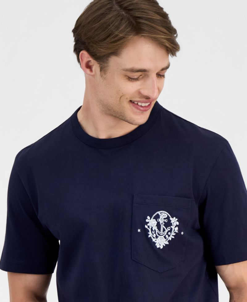 HUGO Men's Durstee Crewneck Graphic T-Shirt