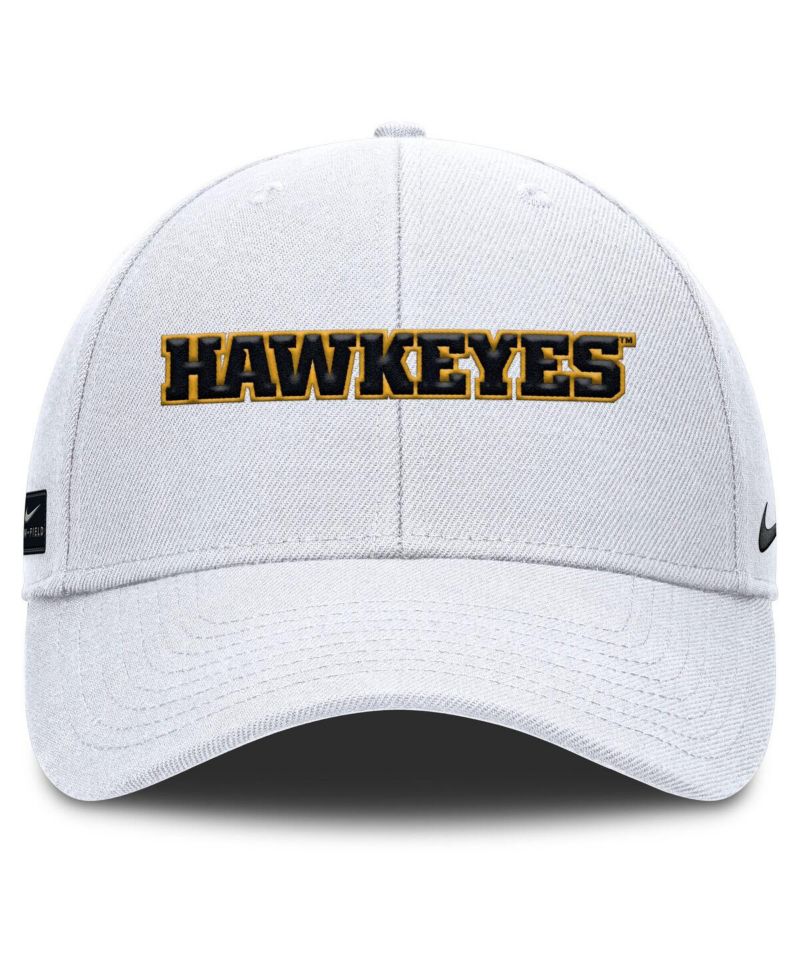 Men's White Iowa Hawkeyes 2025 On-Field Rise Performance Adjustable Hat