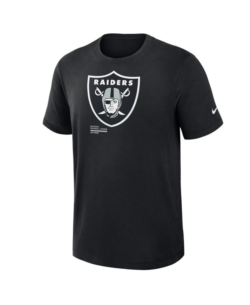 Men's Black Las Vegas Raiders Left End Run Slub Performance T-Shirt
