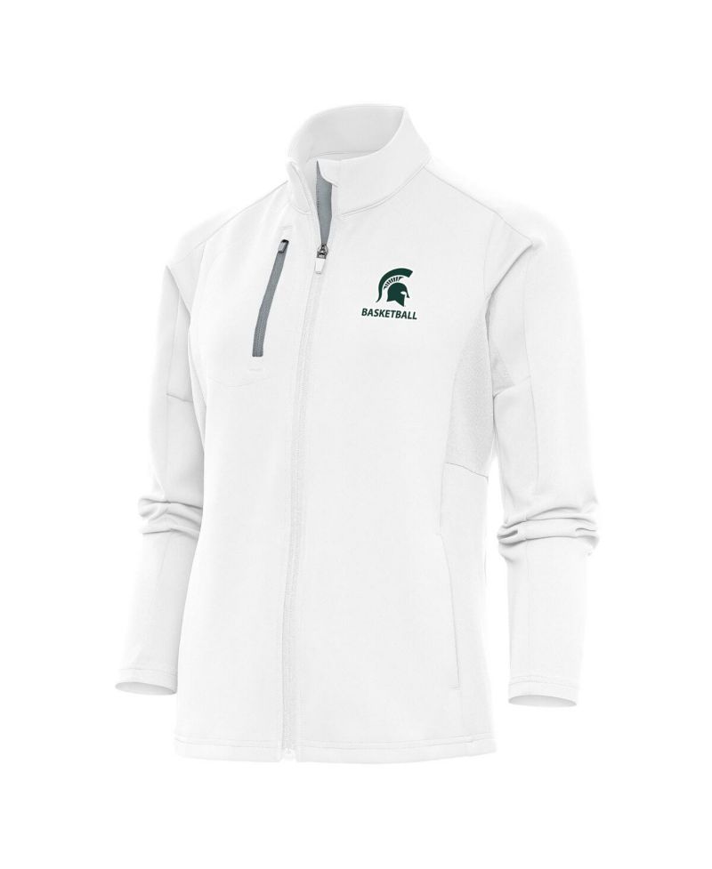 Women's White Michigan State Spartans Basketball Generation Full-Zip Jacket