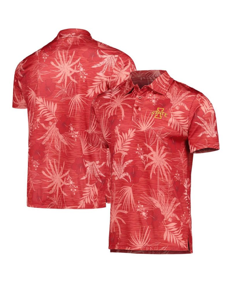 Men's Cardinal Iowa State Cyclones Palms Team Polo Shirt