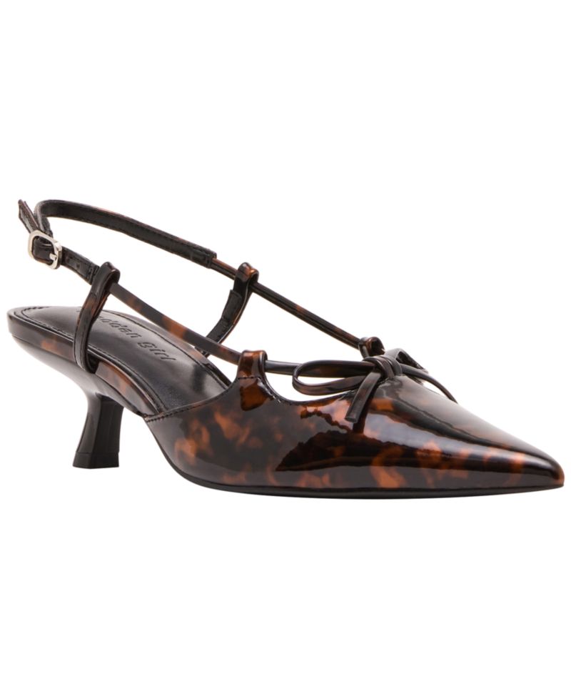 Women's Kaia Slingback Bow Kitten Heel Pumps
