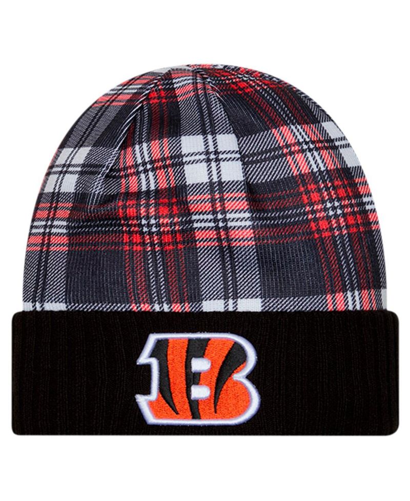 Men's Black Cincinnati Bengals Sideline Statement Cuffed Knit Hat
