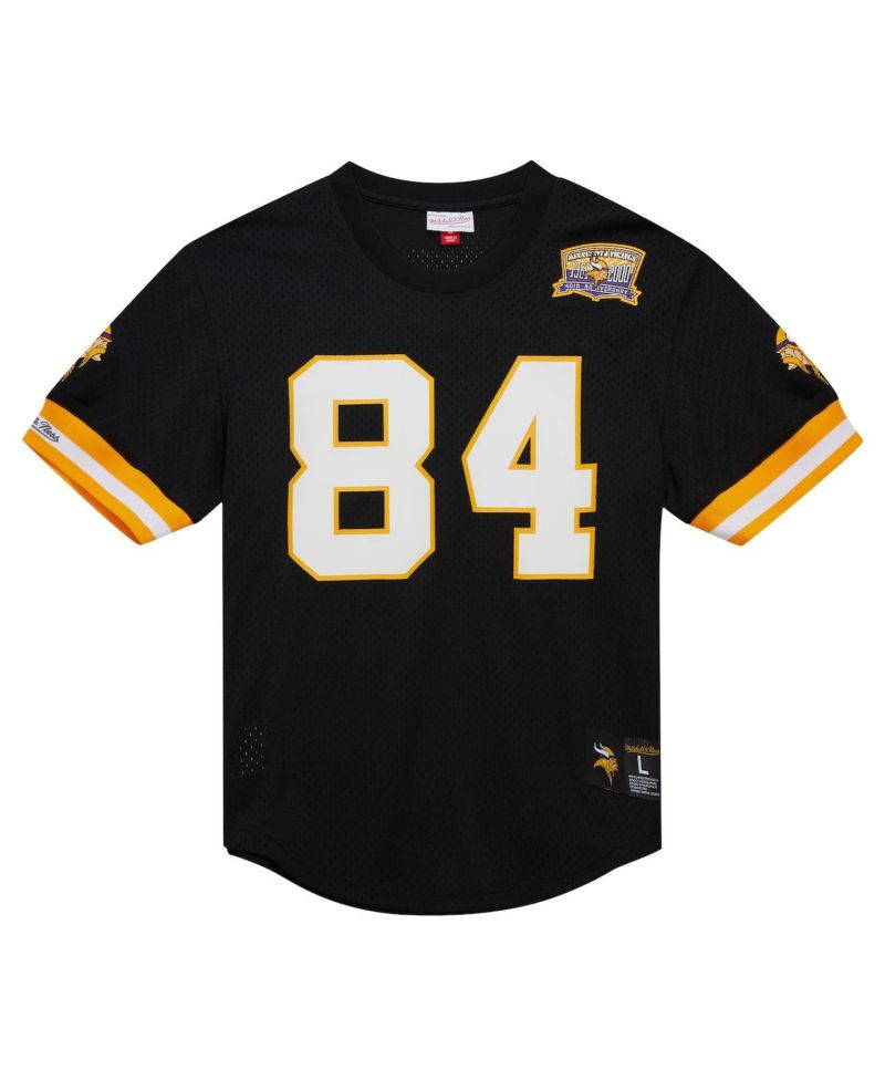 Men's Randy Moss Black Minnesota Vikings Retired Player Name & Number Mesh Top