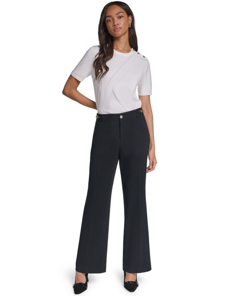 Petite High-Waisted Wide-Leg Pants