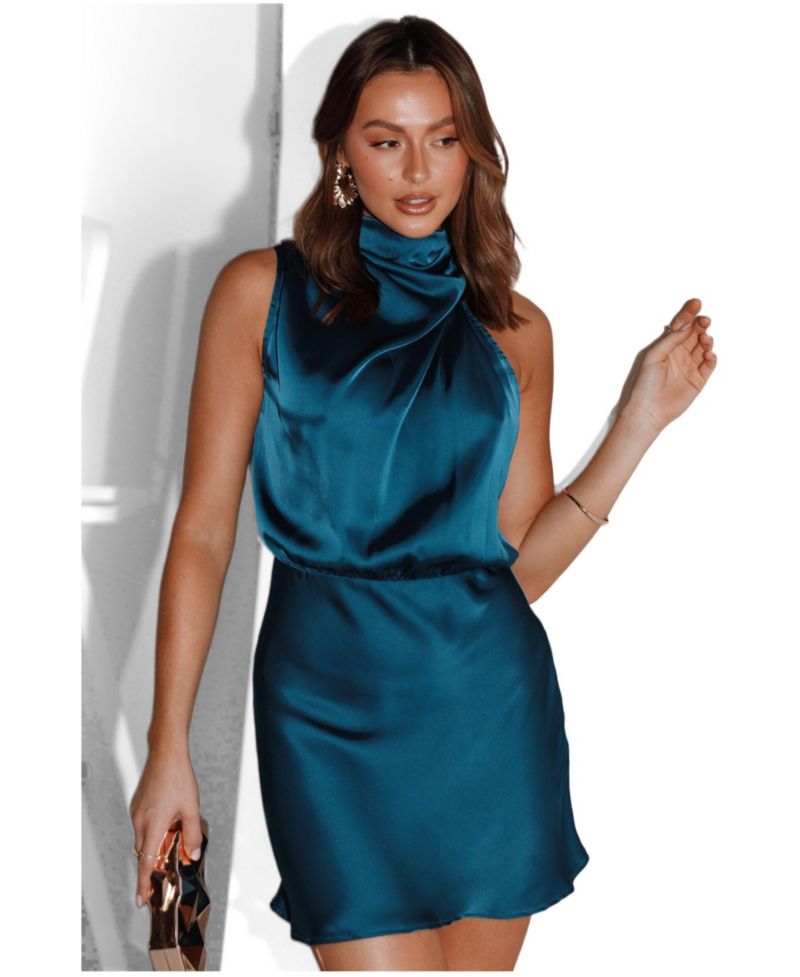Women's Anabelle Mock Neck Mini Dress