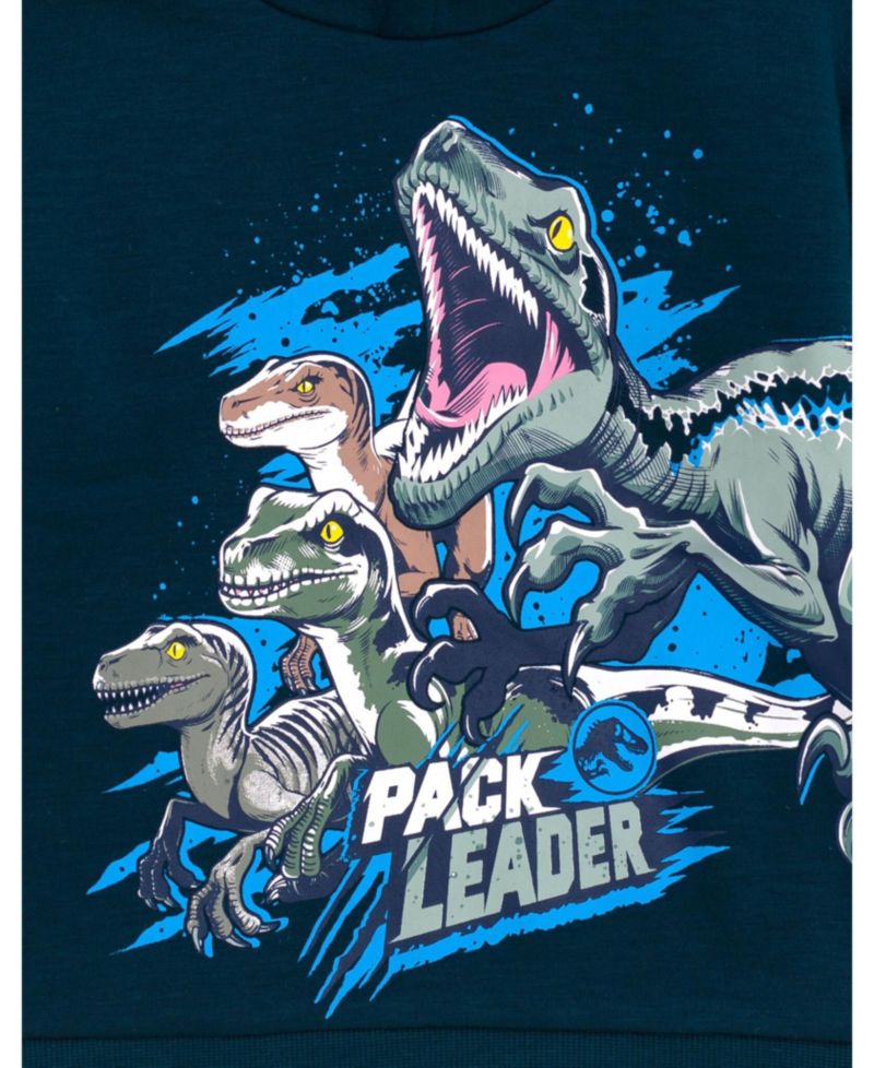 Boy's(6-20)Jurassic World Dinosaur T-Rex Fleece Pullover Hoodie and Pants Outfit Set