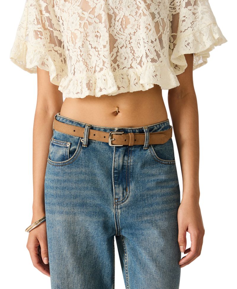 Textured 3-Pack Buckle Belt Set