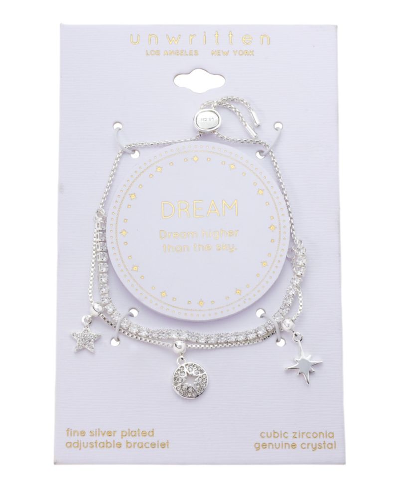 Cubic Zirconia and Crystal Celestial Bolo Bracelet
