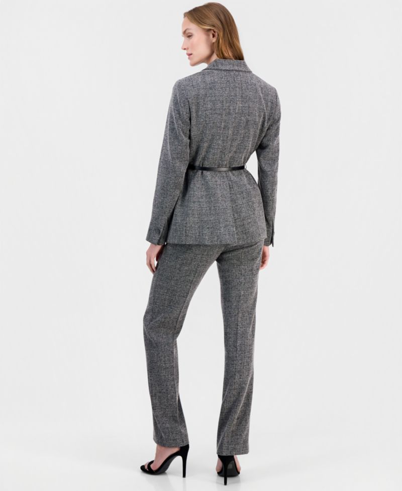 Women's Belted Notch-Collar Blazer