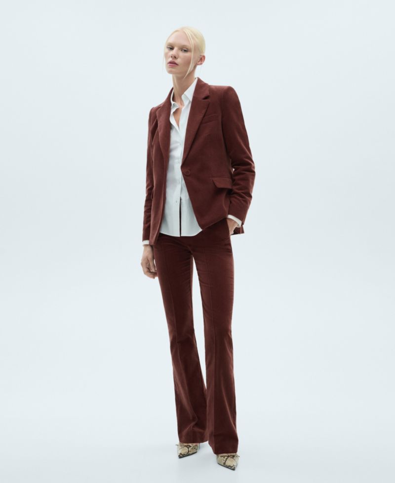 Women's Straight Velvet Pants