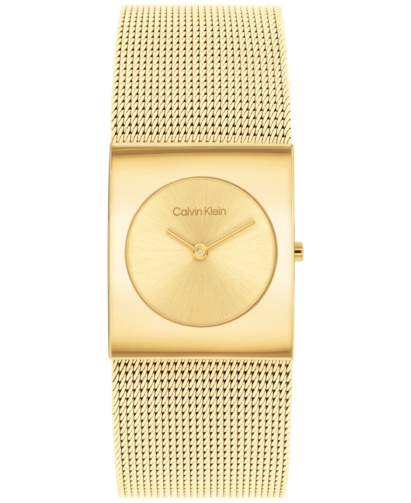 Women's Pulse Gold-Tone Stainless Steel Mesh Watch 26.40mm