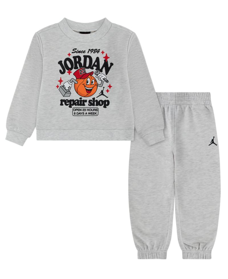 Boys' 2T-7 Striped Fleece Long-Sleeve Top and Pants, 2-Piece Set