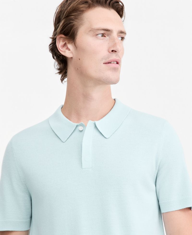 Men's Merino Wool-Blend Regular-Fit Polo Shirt