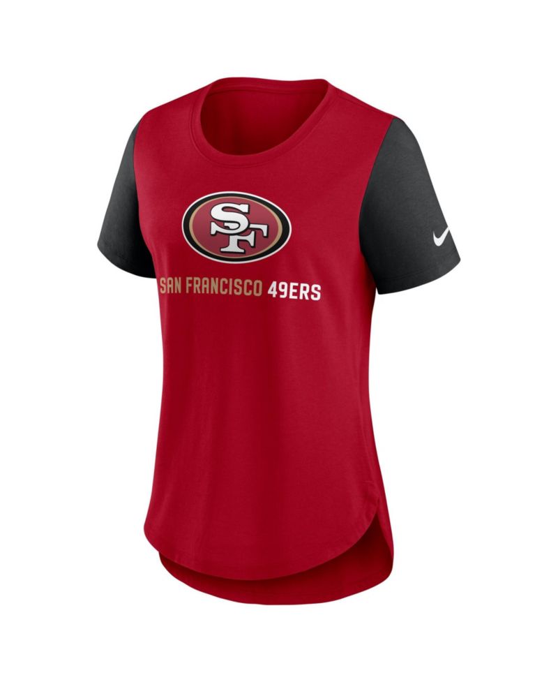 Women's San Francisco 49ers Tri-Blend Crewneck T-Shirt