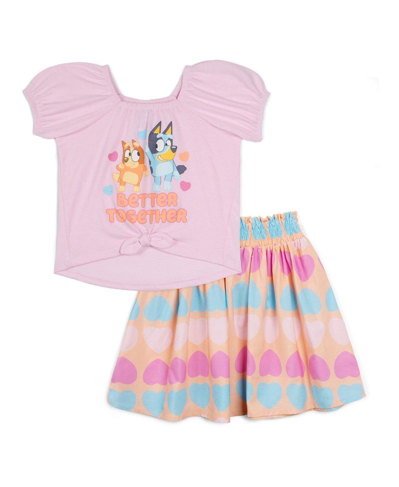 Little Girls (5 -12) 2-Piece T-Shirt and Skirt Set