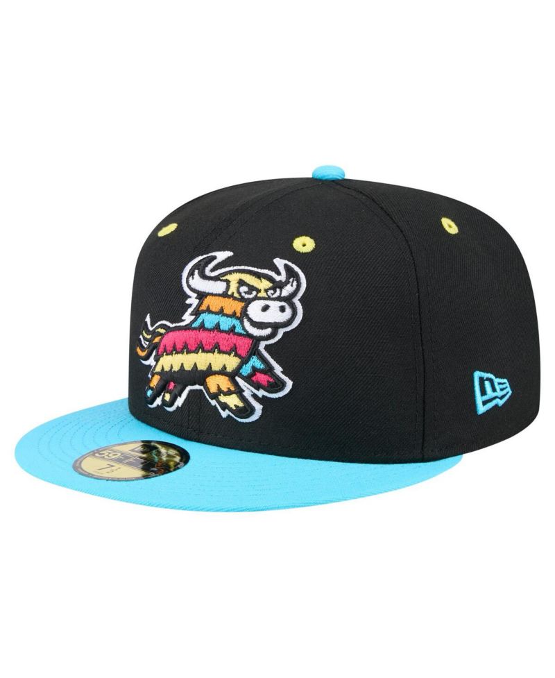 Men's Black/Aqua Erie SeaWolves Copa de la Diversion 59FIFTY Fitted Hat