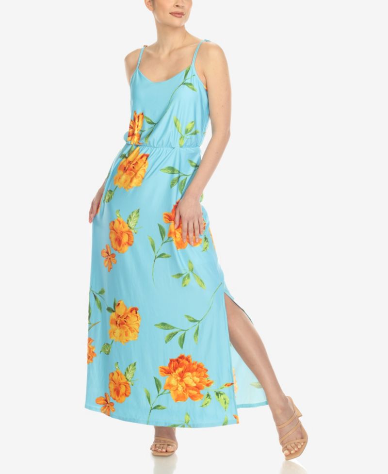 Women's Floral Strap Maxi Dress