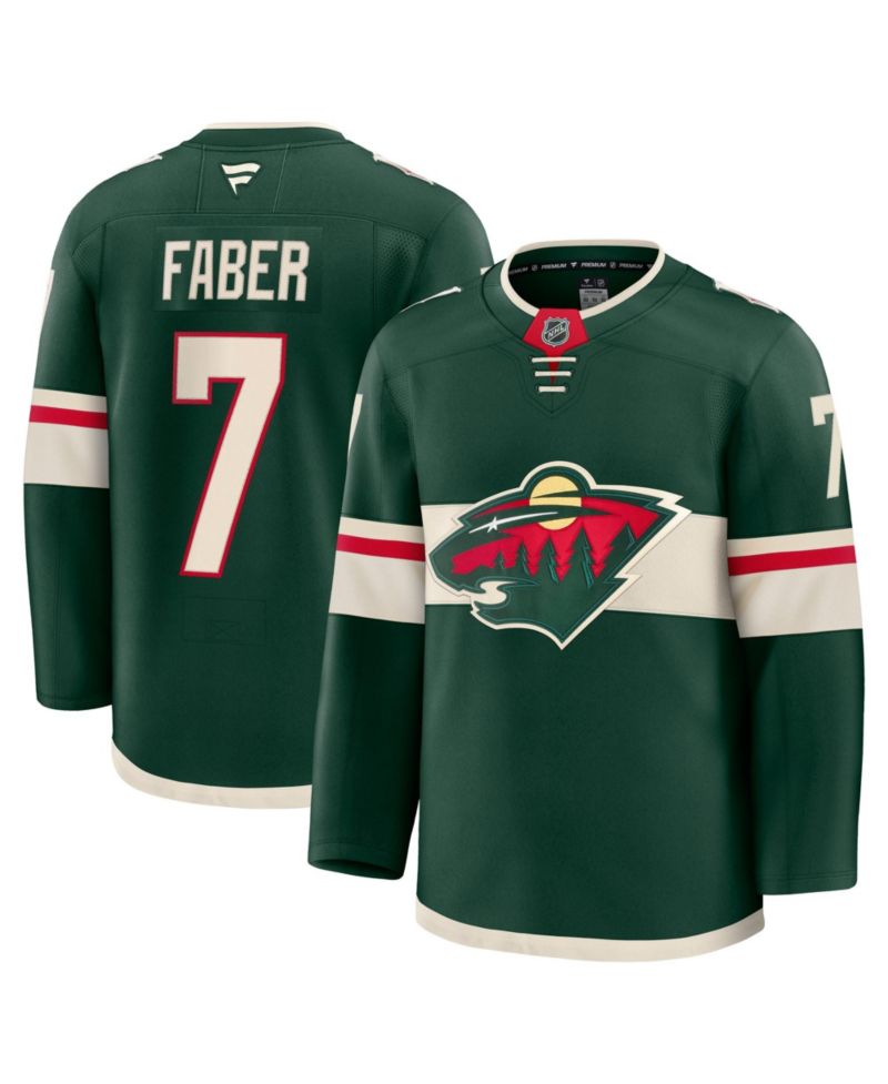 Men's Minnesota Wild Brock Faber Anniversary Premium Jersey