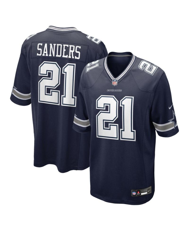 Men's Deion Sanders Navy Dallas Cowboys Team Retired Player Game Jersey