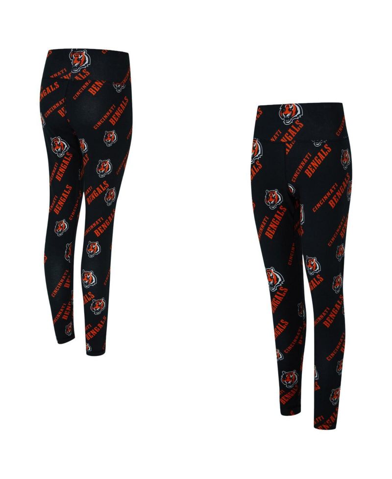 Women's Black Cincinnati Bengals Mosaic Allover Print Leggings