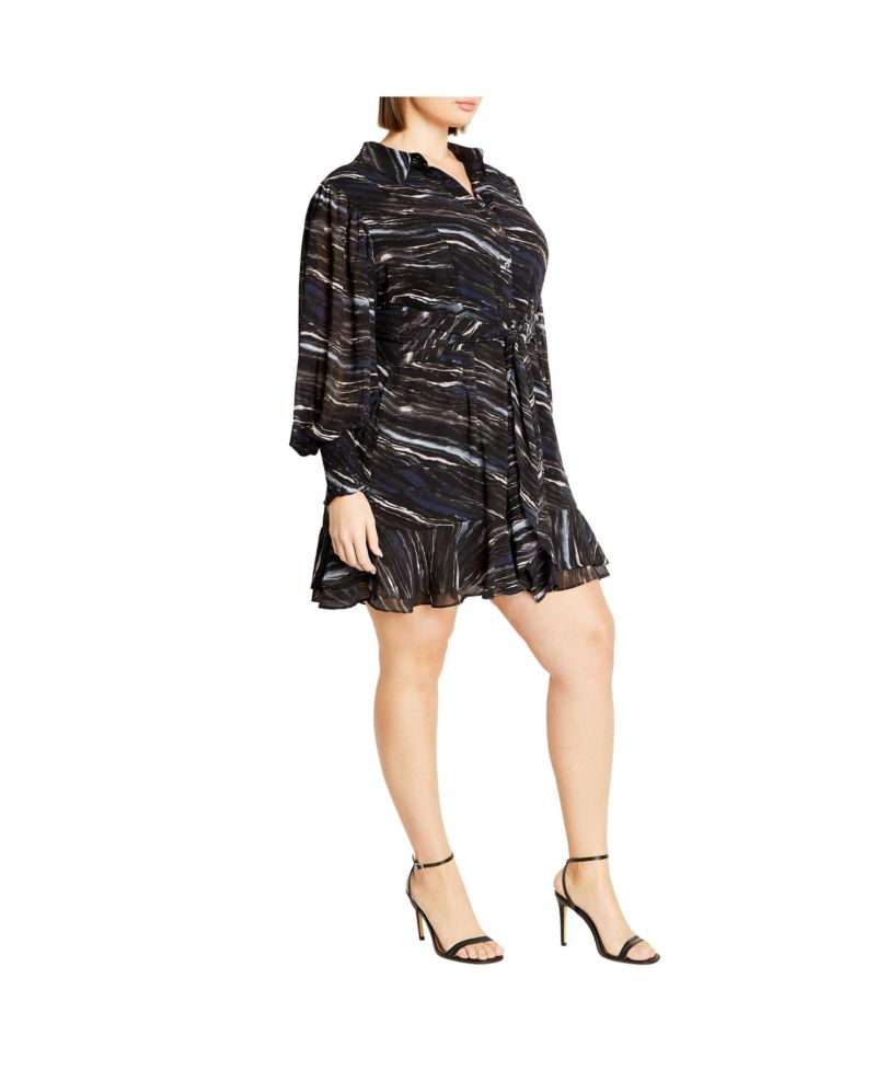 Women's Sheer Lover Print Dress