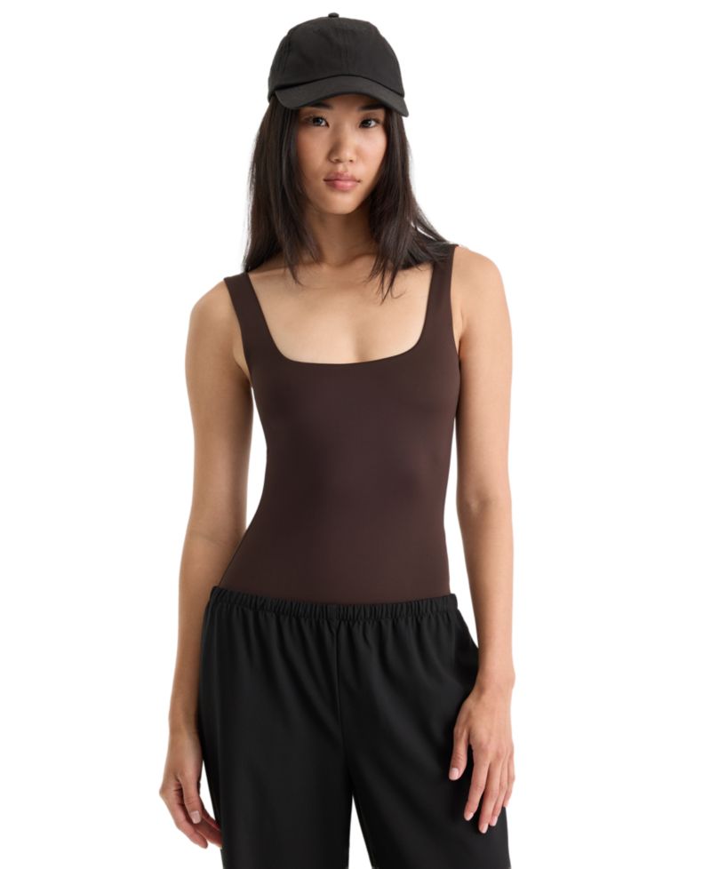 Women's Sculpting Modern Tank Bodysuit, Regular & Plus Size