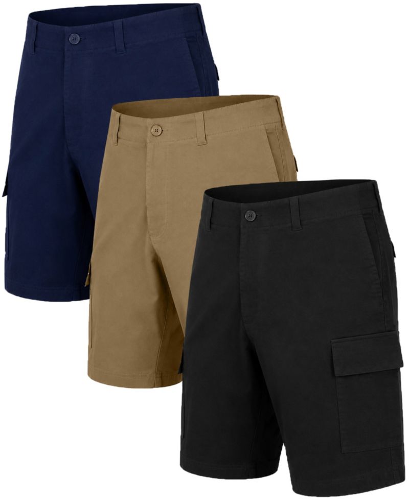 Men's Super Stretch Cargo Shorts, 3-Pack