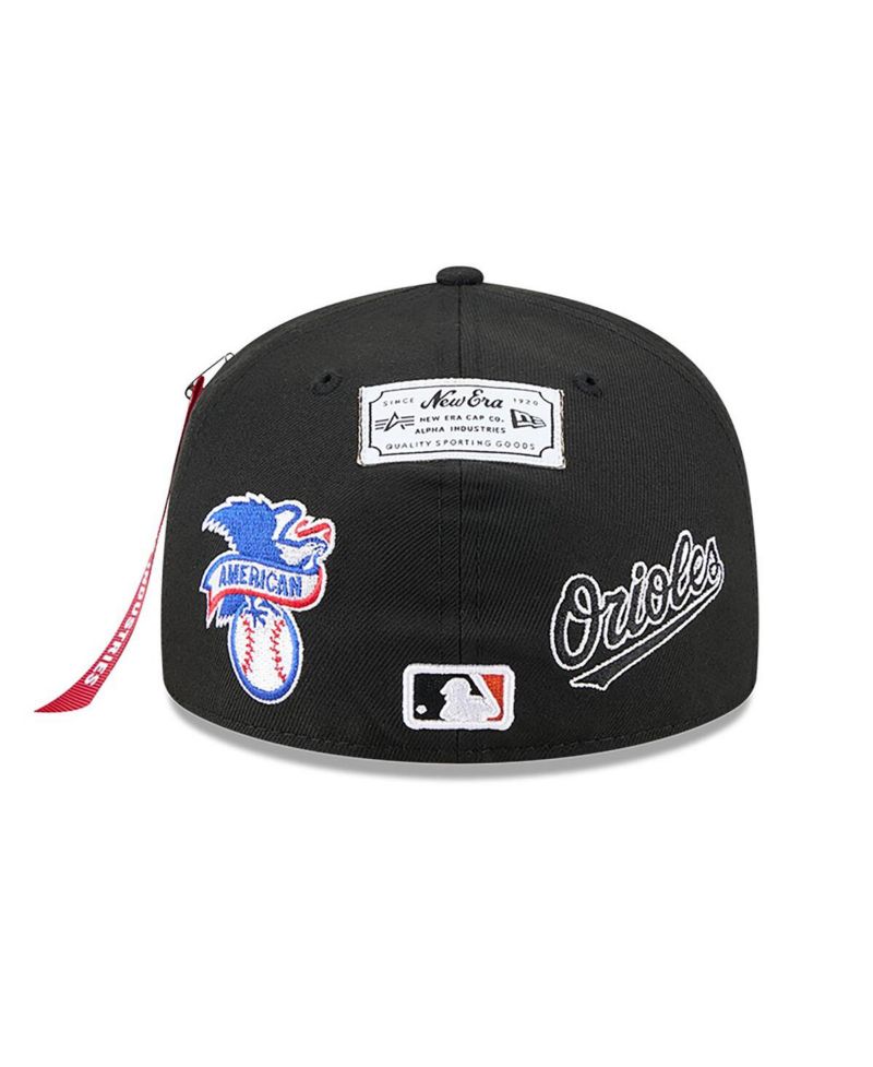 x Alpha Industries Men's Black Baltimore Orioles 59FIFTY Fitted Hat