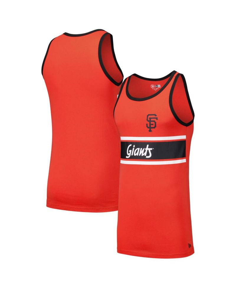 Men's Orange San Francisco Giants Jersey Ringer Tank Top T-Shirt