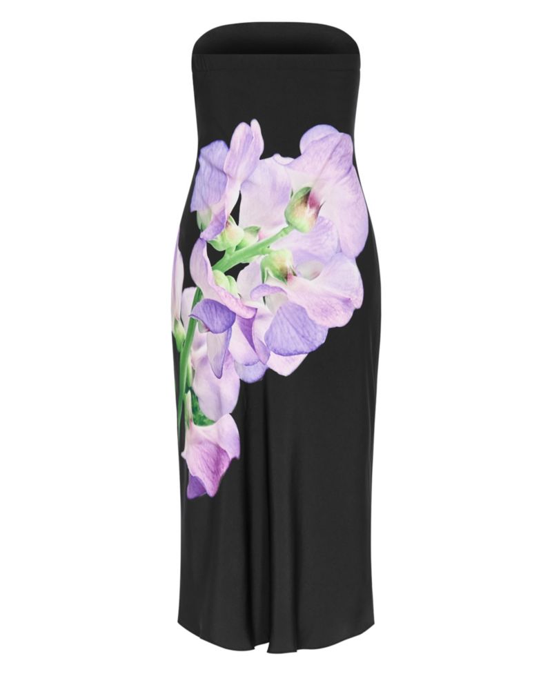 Plus Size Amari Floral-Print Strapless Slip Dress